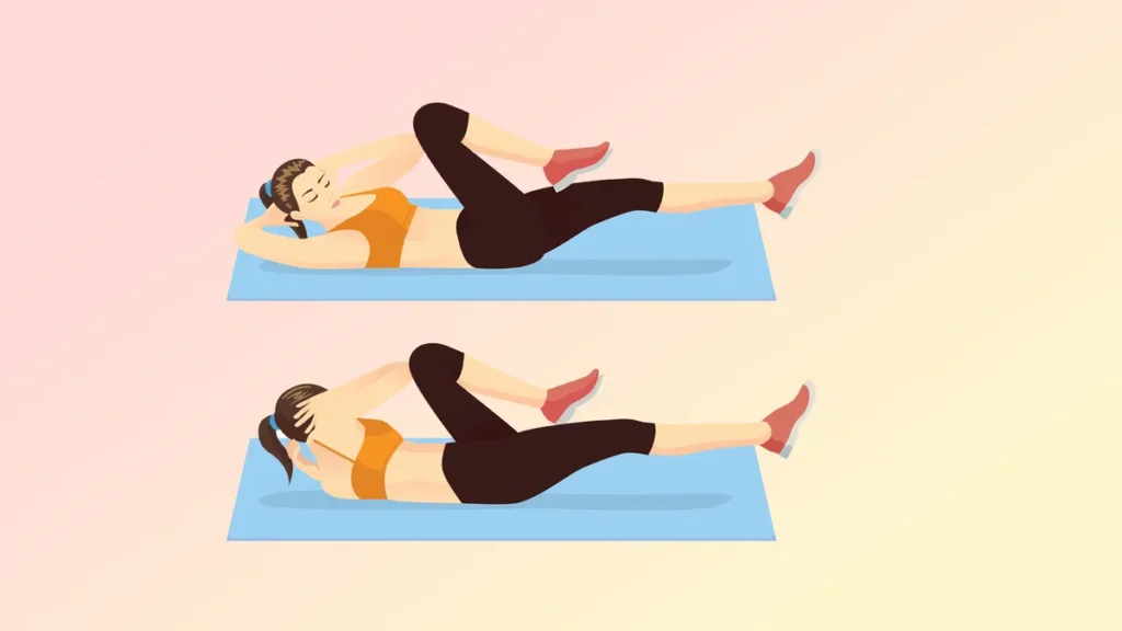 Pilates for Core Strength: bicycle crunch