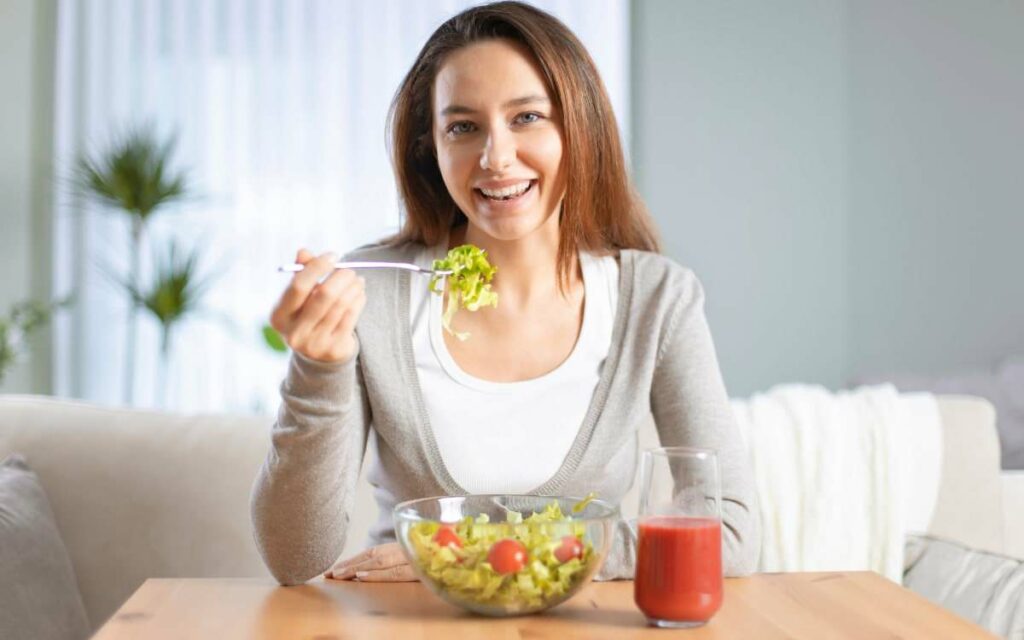 mindful eating woman