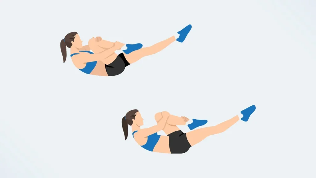 Pilates for Core Strength: single leg strech