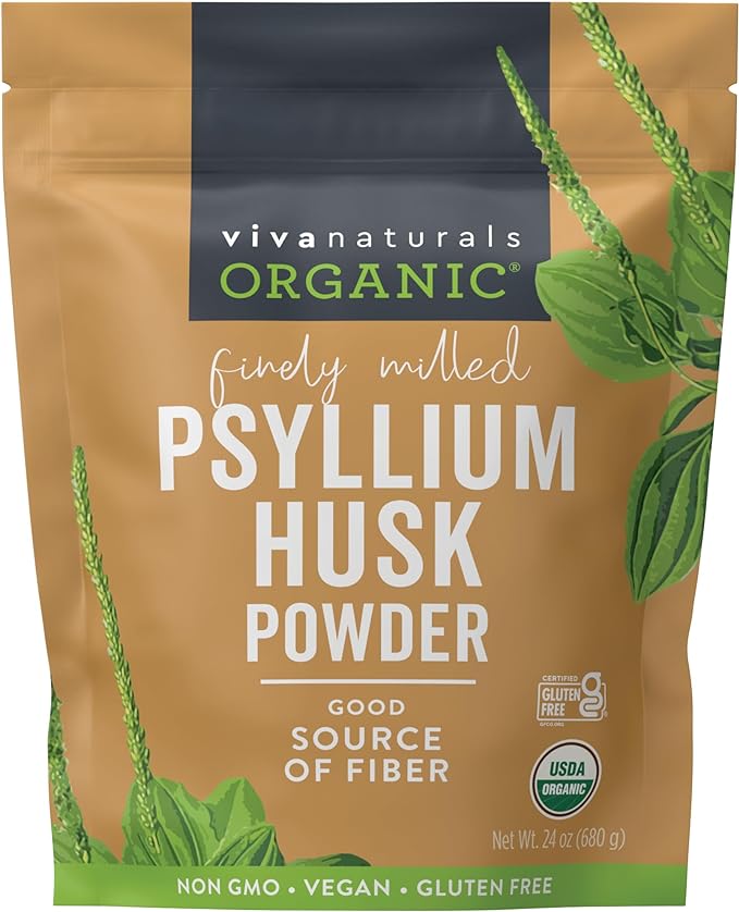 fiber supplements: Viva Naturals Organic Psyllium Husk Powder